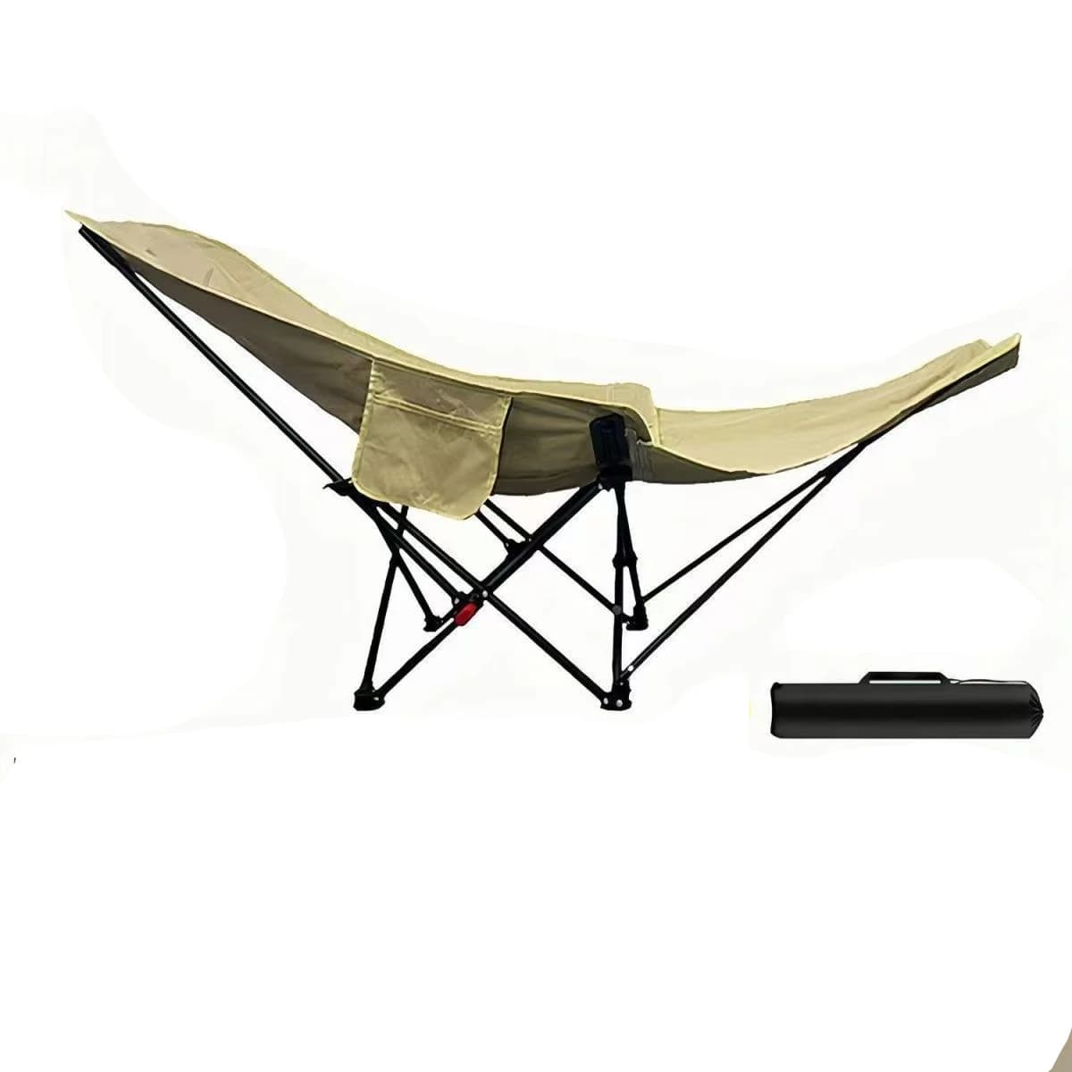 Fauteuil pliant réglable avec repose-pieds intégré - Siège pêche camping plage avec sac de rangement