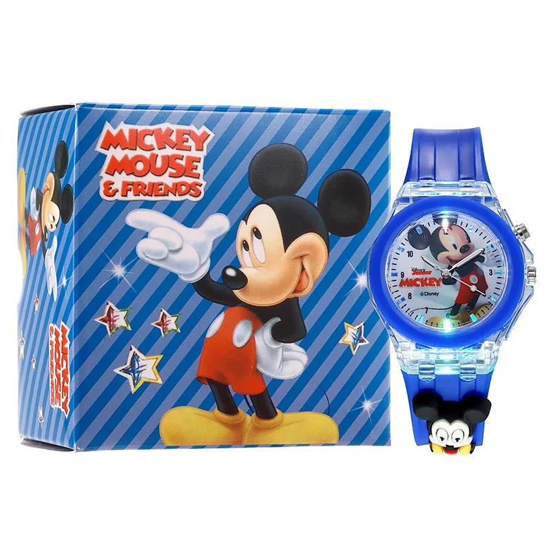 Montre enfant Mickey et Spiderman avec lampe - Bracelet silicone étanche pour jeunes pêcheurs