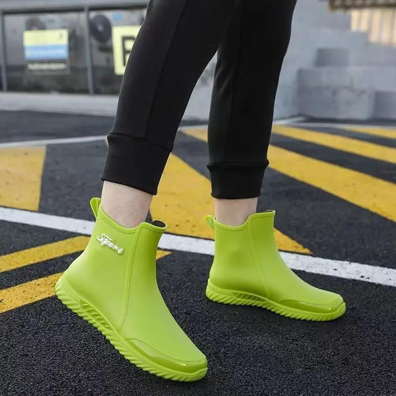 Bottes de pêche homme quatre saisons hautes - Bottes jardin travail imperméables antidérapantes