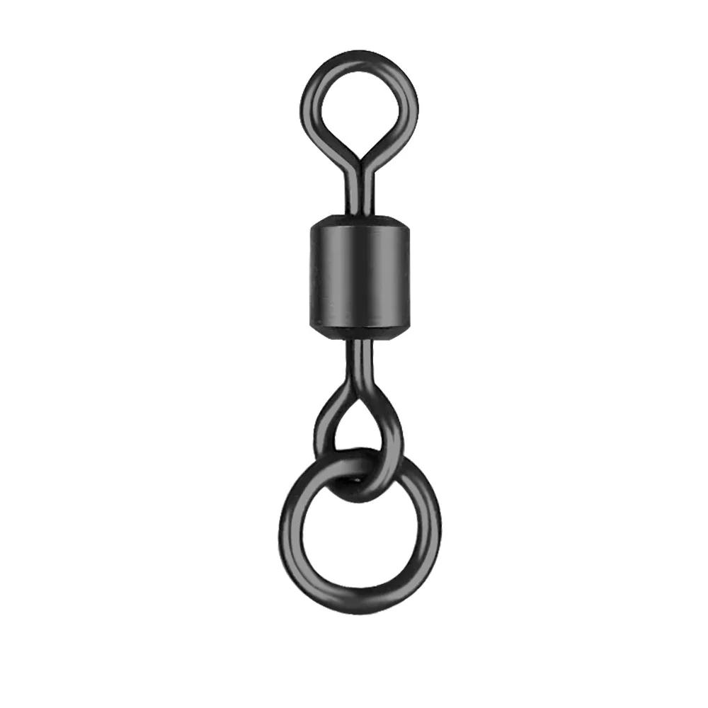 30 à 100 pièces de émerillons noirs mats pour la pêche à la carpe - accessoires pour montages chod et Ronnie rig
