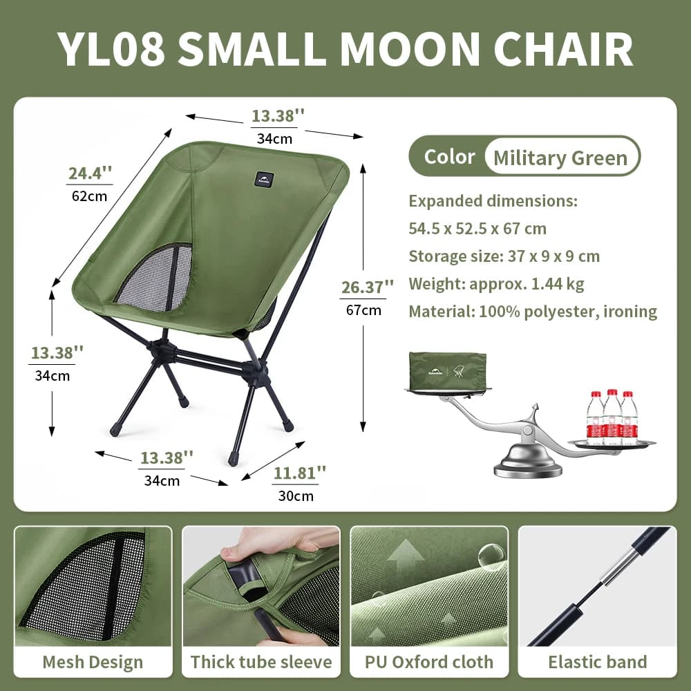 Chaise pliante L01 Naturehike légère transportable - Siège randonnée pêche confort détente extérieur