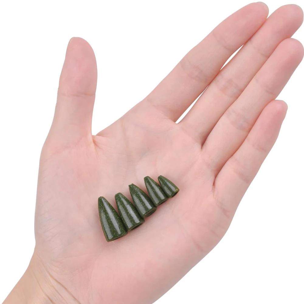 Plombs de pêche 10/15/20pcs forme balle - Poids 1.75g à 10g pour montages Texas rig et pêche du bass