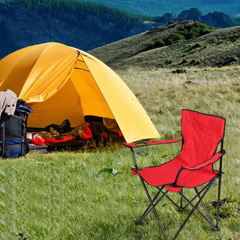 Chaise pliante camping pêche portable 130kg - Siège scène 50x50x80cm rouge bleu vert noir marine