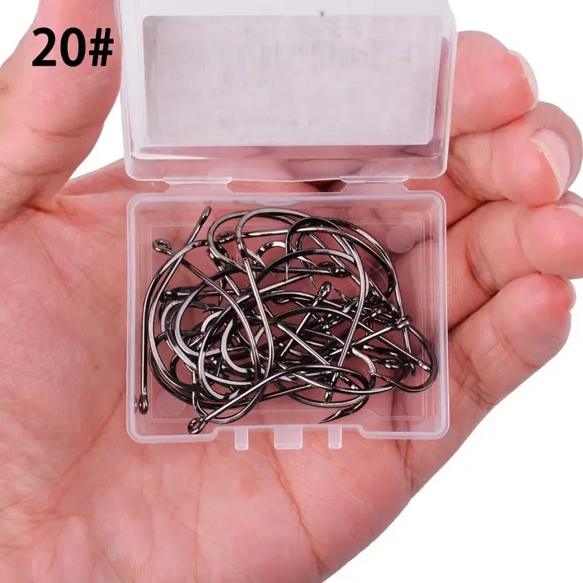Hameçons Maruseigo Japonais Haute Carbone 50/10pcs - Hameçons Circle pour Carpe et Pêche à la Mouche