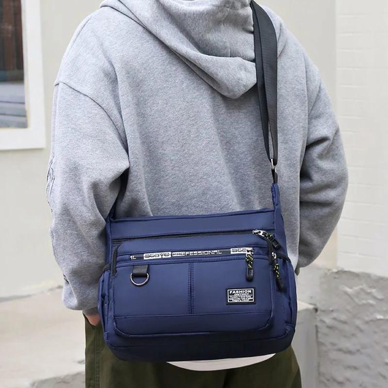 Sac bandoulière homme affaires poche multiples pêche travail voyage réglable professionnel