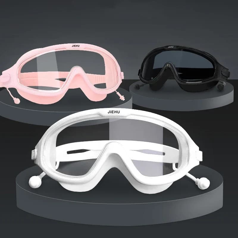 Lunettes de natation myopie optiques anti-buée - Masque snorkel correctif - Bouchons et sac inclus
