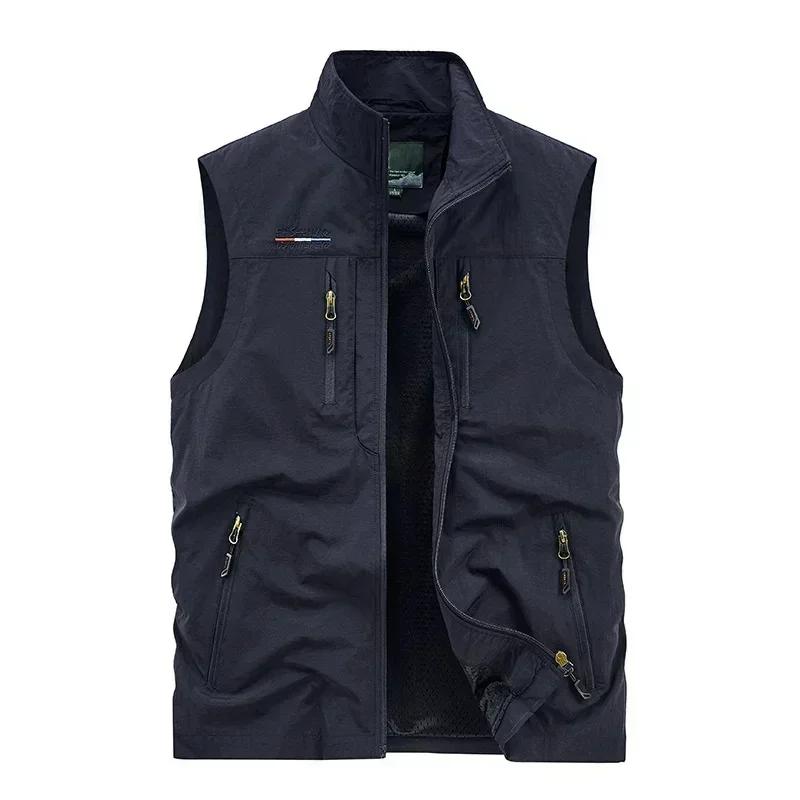 Veste cargo sans manches pêche chasse randonnée 2024 homme photographe camping vêtements travail