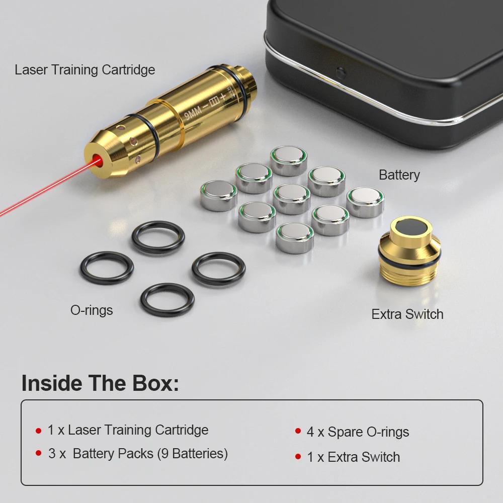 Cartouche d'entraînement laser 9mm pour pistolet - Accessoire pêche et chasse tir à sec