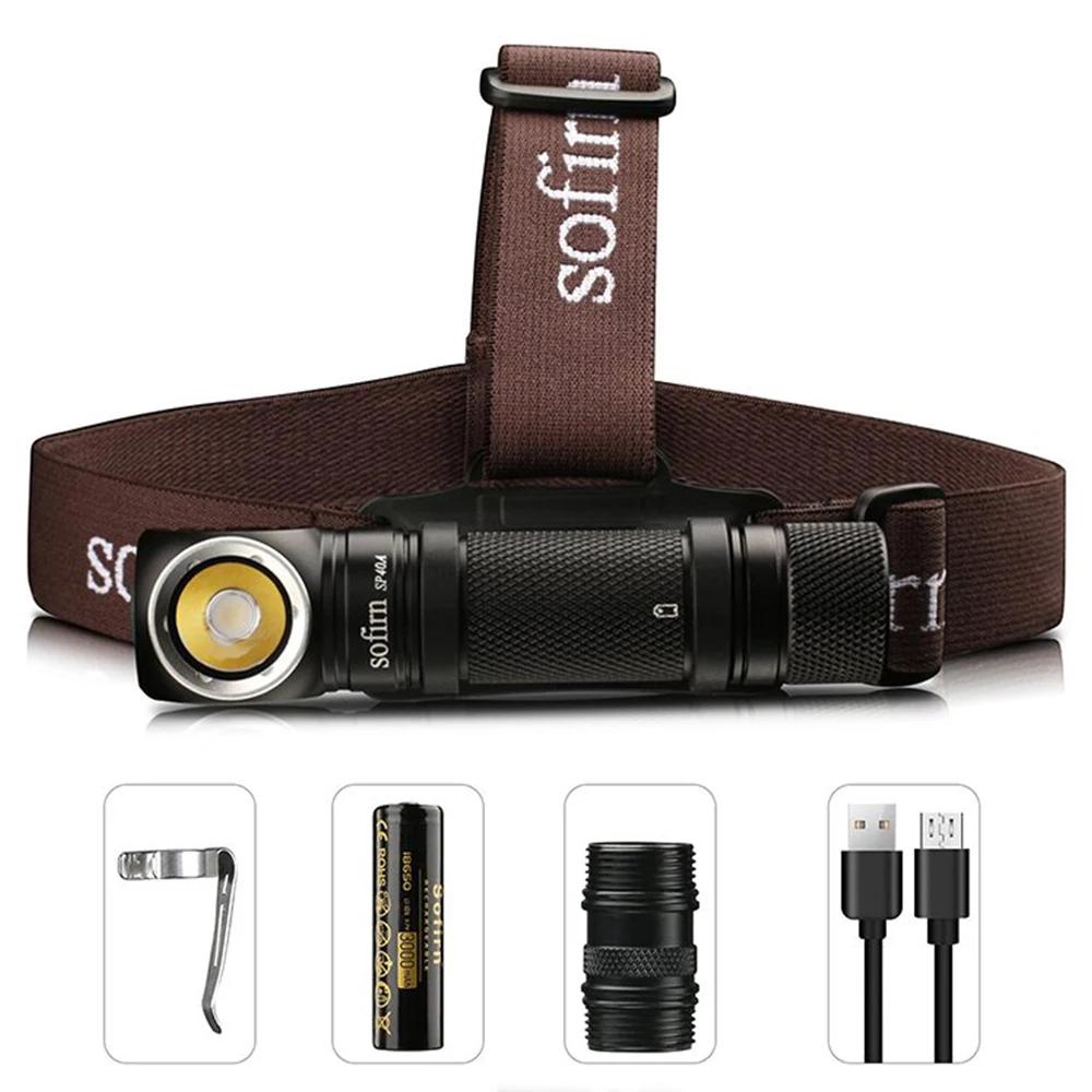 Lampe frontale pêche Sofirn SP40 XPL LED 1200lm rechargeable 18650 avec aimant pour pêche nocturne