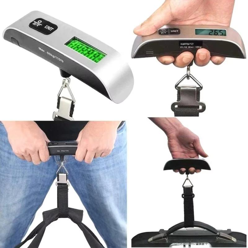 Balance pêche haute précision 50kg - Pèse-sac digital LCD portable pour équipements de voyage