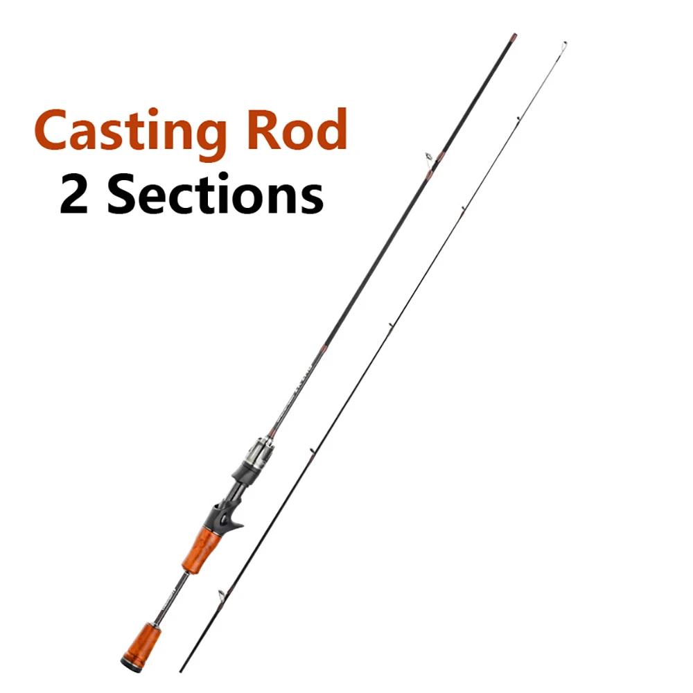 Canne ultralight carbone 2 sections pour carpe truite perche pêche leurres lac rivière