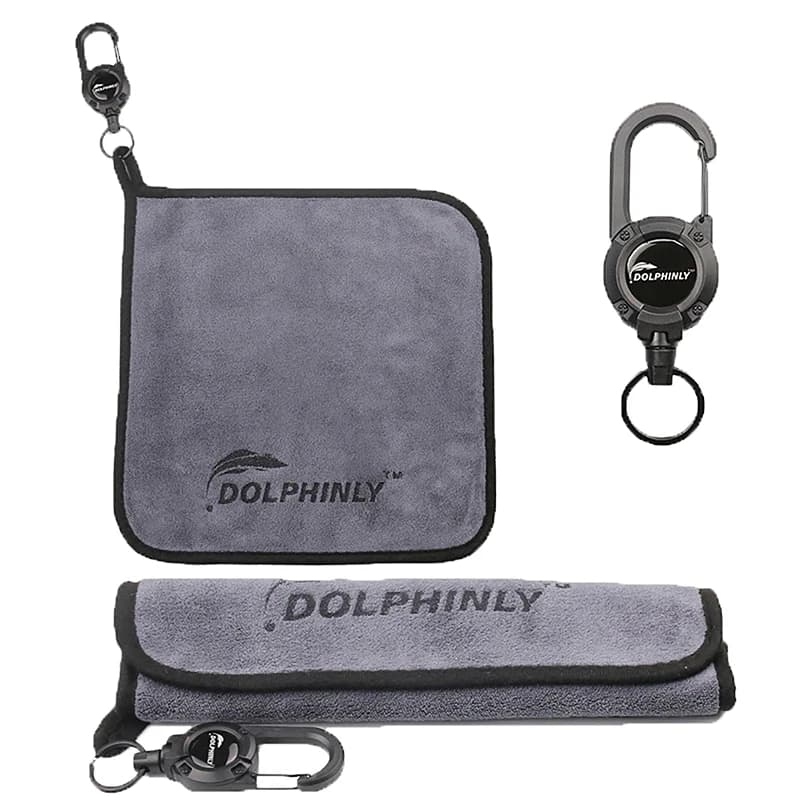 Serviette de pêche portable épaisse antidérapante avec boucle pour essuyage mains et matériel