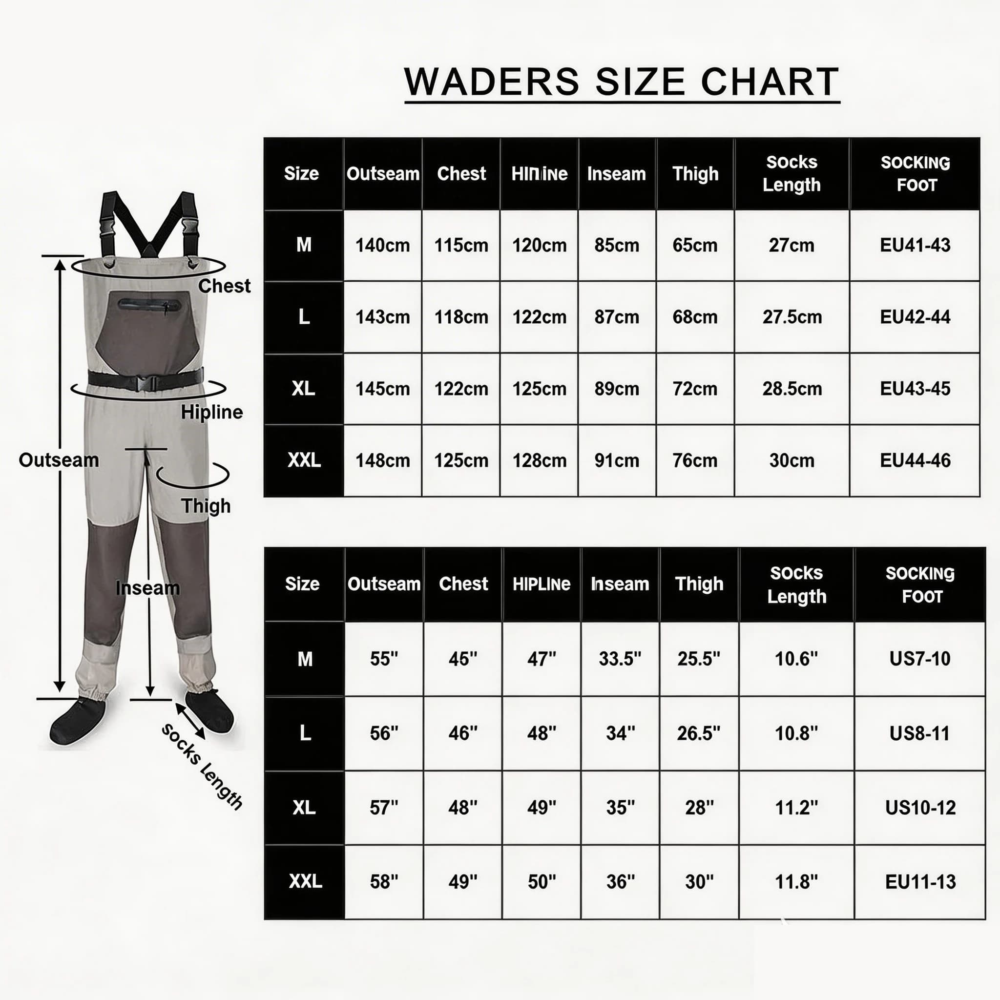 Waders respirants pieds-nus pêche à la mouche - Combinaison étanche poitrine légère hommes femmes