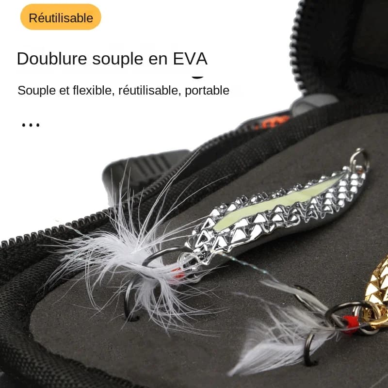Porte-leurres grande capacité type portefeuille - Étui de transport durable pour spinnerbaits et leurres