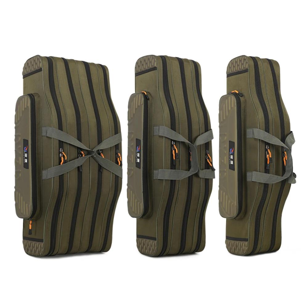 Sac de pêche léger et étanche 2-4 couches 130 cm pour canne, leurres et moulinets - Boîte de rangement