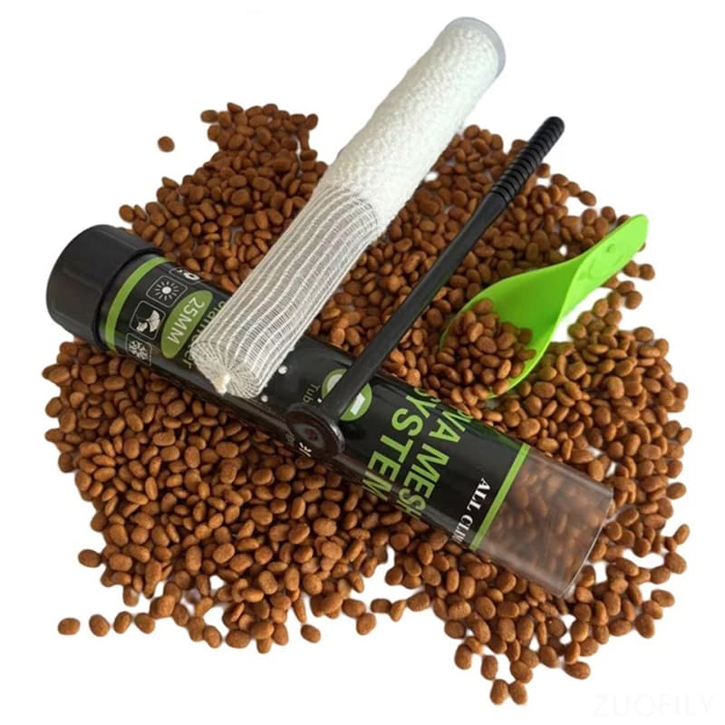 Filets PVA solubles pour pêche carpe - Sacs appâts solubles 500x18-44mm recharges