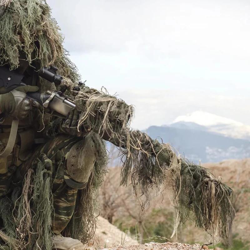 Accessoires camouflage pour chasse pêche - Enveloppes armes et cordes élastiques militaires