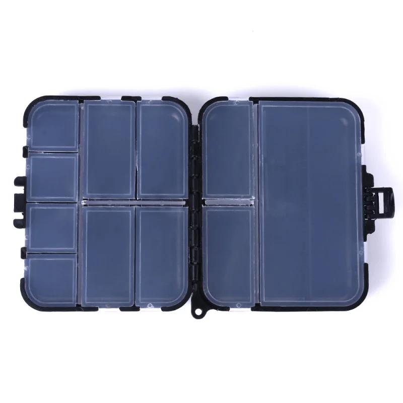 Boîte accessoires pêche mer 12 compartiments couvercle rabattable rangement matériel pêche étanche