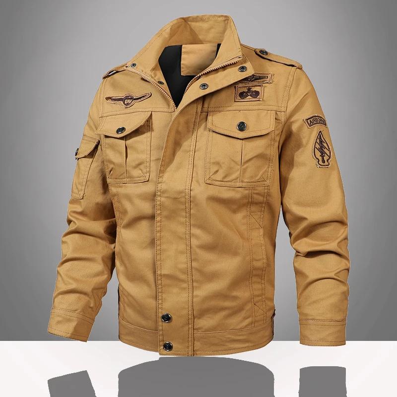 Veste militaire homme pêche cargo printemps automne grande taille armée air force pêche outdoor