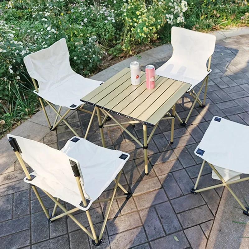 Chaise pliante métal renforcé portable pêche camping extérieur résistante aux intempéries
