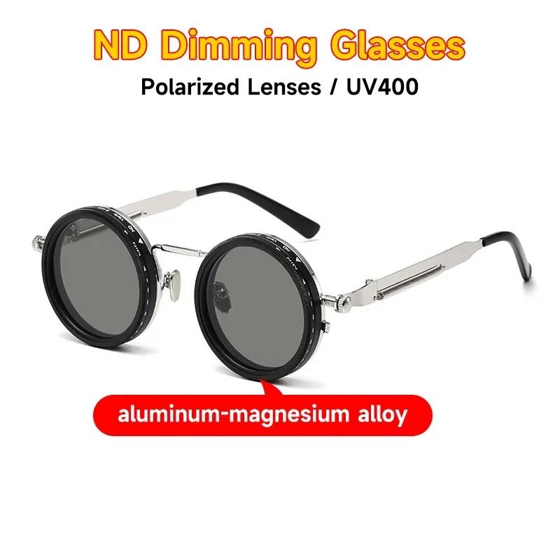 Lunettes de pêche polarisées CRIXALIS ND9 réglables - Homme Femme Rétro Punk UV400 pour extérieur