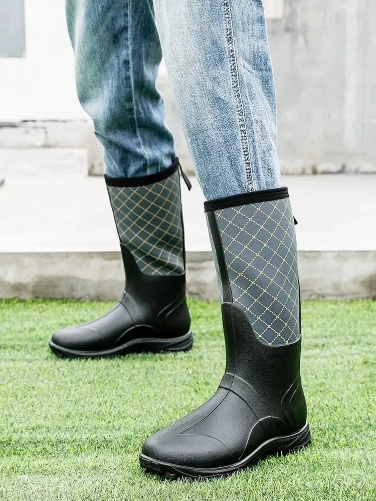 Bottes de pêche en néoprene imperméables et chaudes - Chaussures antidérapantes pour chasse et lavage auto