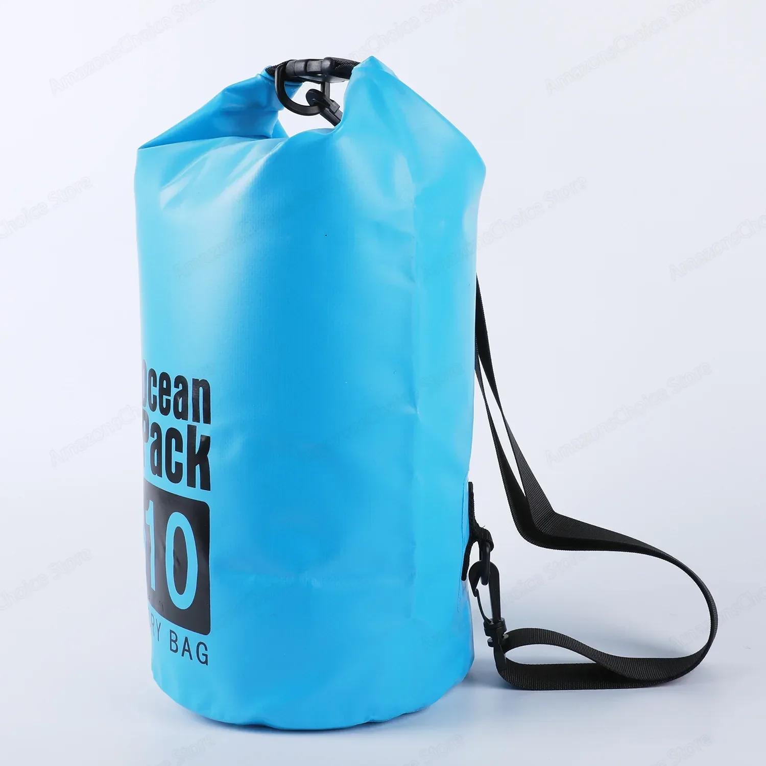 Sac étanche PVC 2L à 30L pour kayak pêche natation sports nautiques rangement équipement outdoor