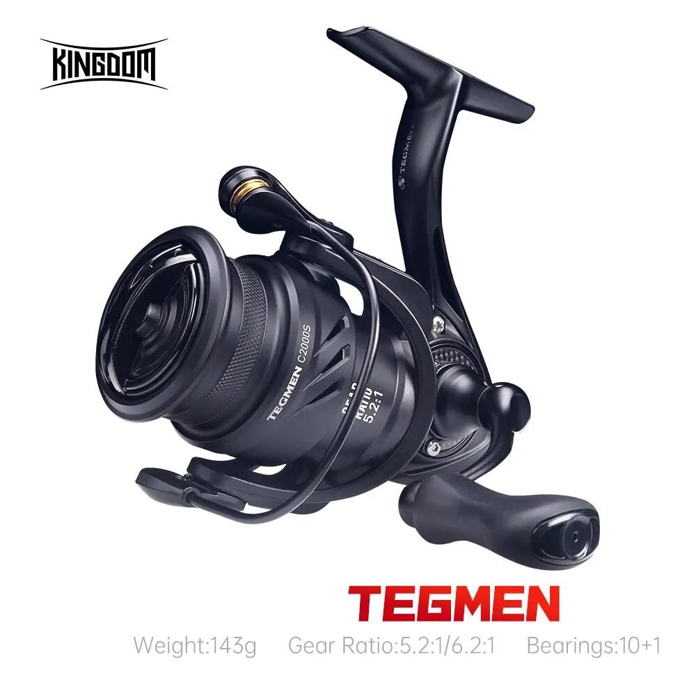 Moulinet spinning Kingdom Tegmen 5.2:1 6.2:1 143g corps fibre carbone léger frein 10+1