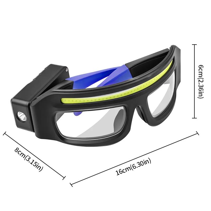Lunettes lumière multifonction XTE recharge Type-C lampe frontale compacte tactile pêche portable