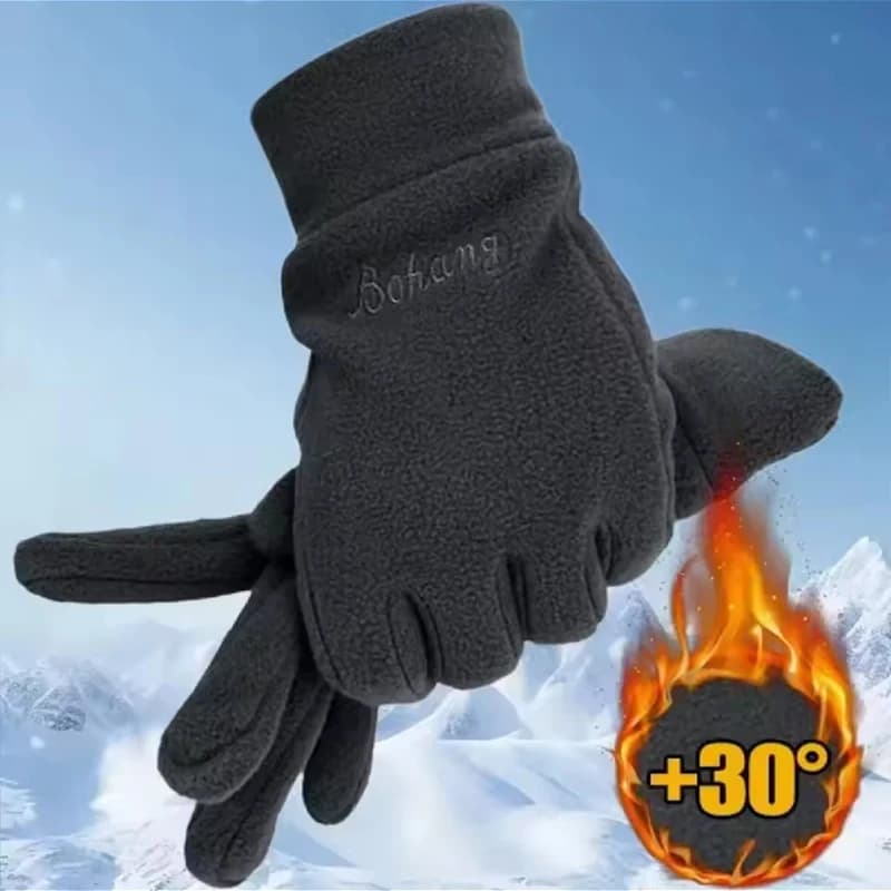Gants pêche hiver épais polaire homme femme pour pêche glaciaire et conditions extrêmes