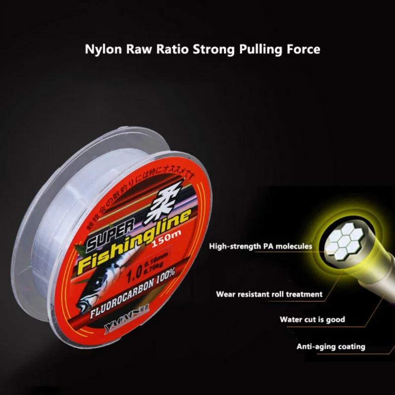 Fish Lines Nylon Multifilament transparent 100-500m ligne pêche super résistante pour toutes techniques