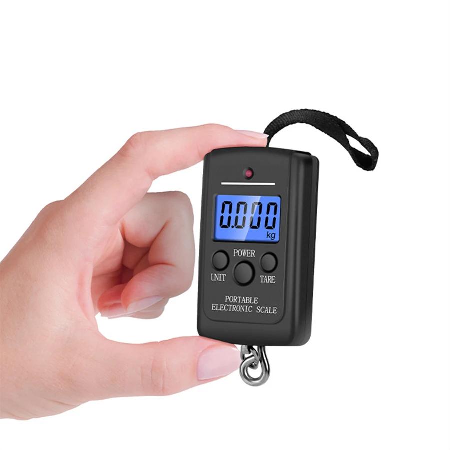 Balance électronique portable 40kg multifonction pêche - pèse-bagages mini suspendu voyage crochet précis