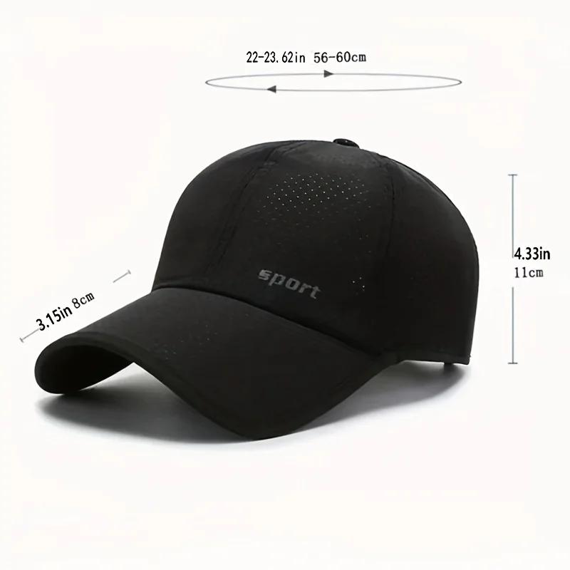 Casquette baseball outdoor séchage rapide respirante réglable pour pêche sports extérieurs