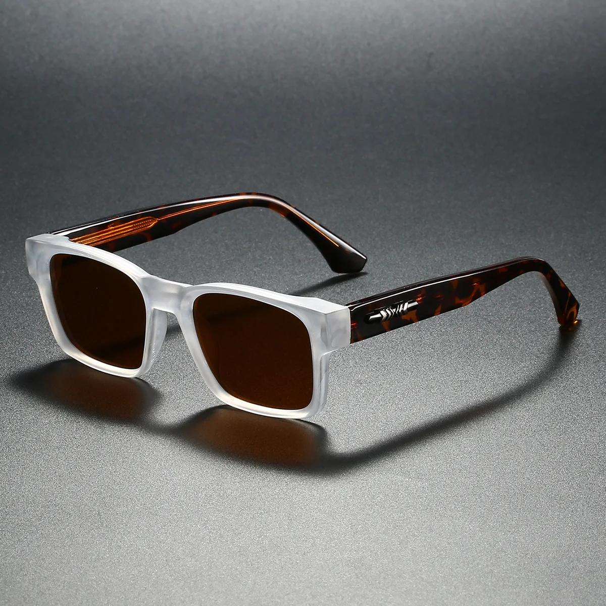 Lunettes de soleil polarisées Quality Square pour pêche - Métal UV400 Homme Femme Voyage Plage