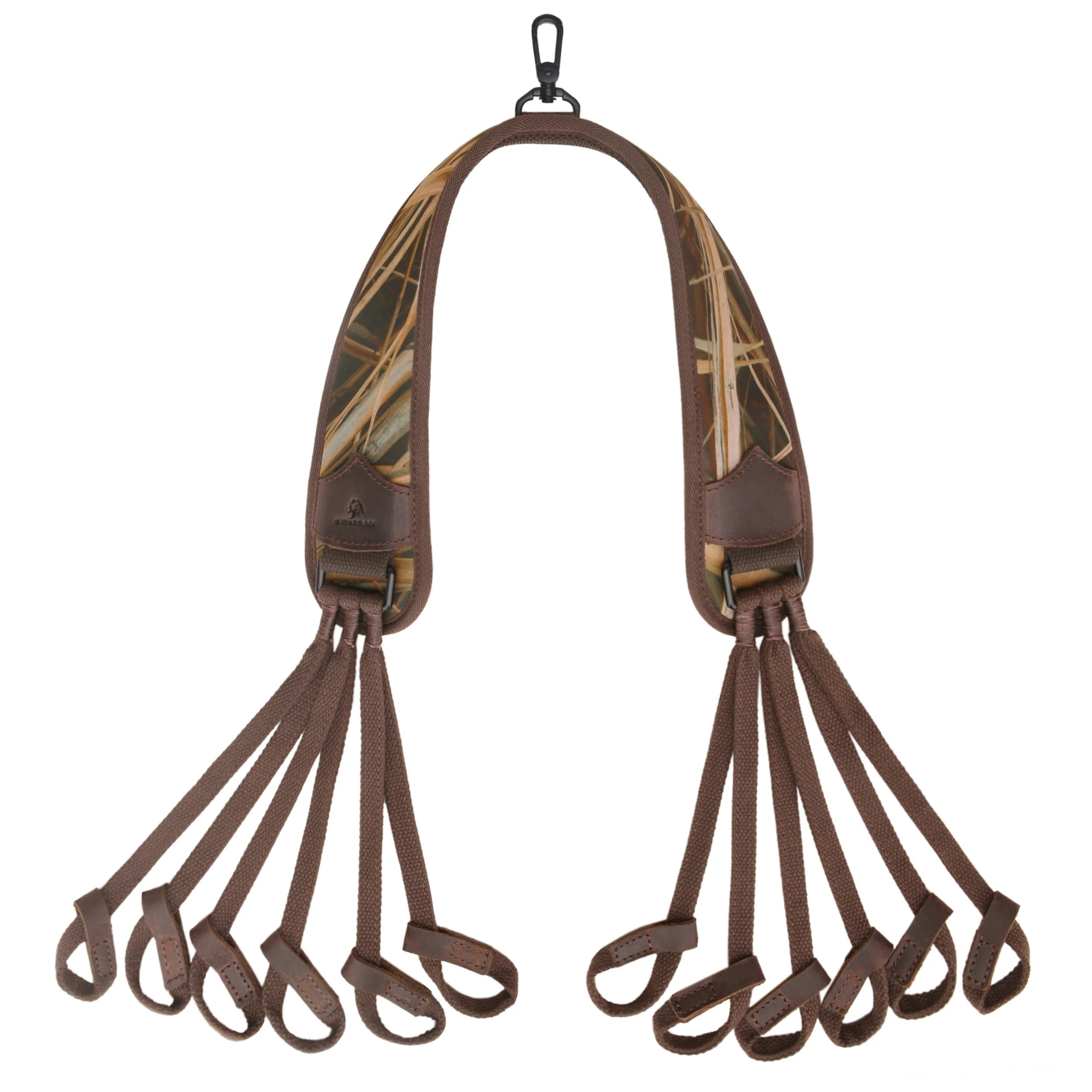 Sac transport camouflage gibier d'eau WAYNE'S DOG - Bandoulière 12 attaches pour canards oies leurres