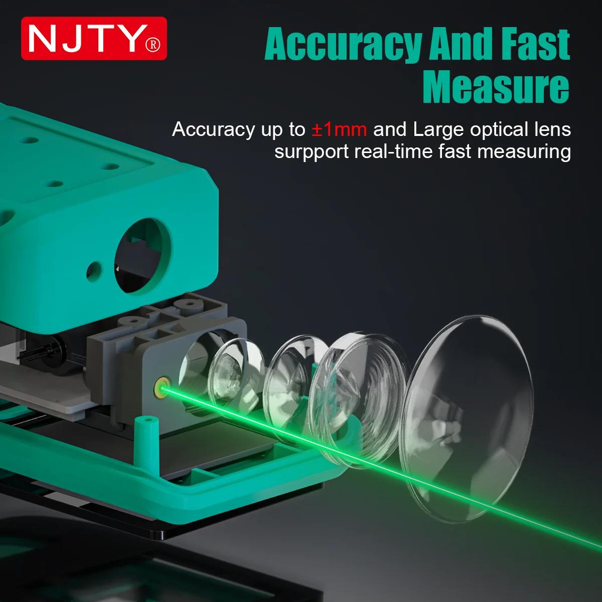 Télémètre laser vert NJTY 120m étanche IP54 - Mesure précision haute avec écran rétroéclairé