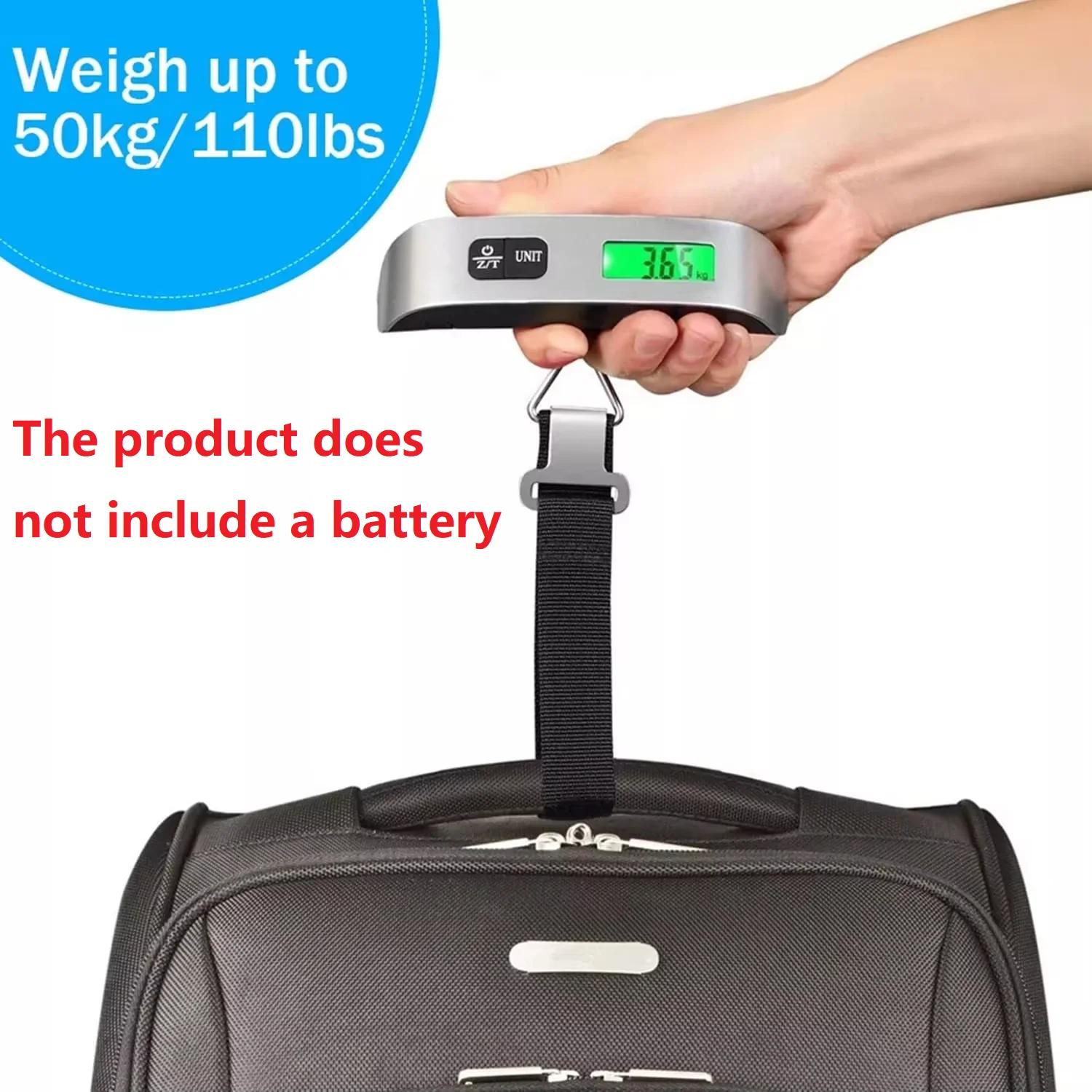 Pèse-bagages digital 110lb 50kg portable - Balance à main pour valises et équipement de pêche voyage