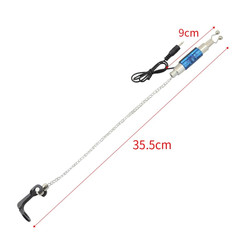 Indicateur swinger LED illuminé Hirisi 1 pièce en acier inoxydable pour alarme de touche carpe