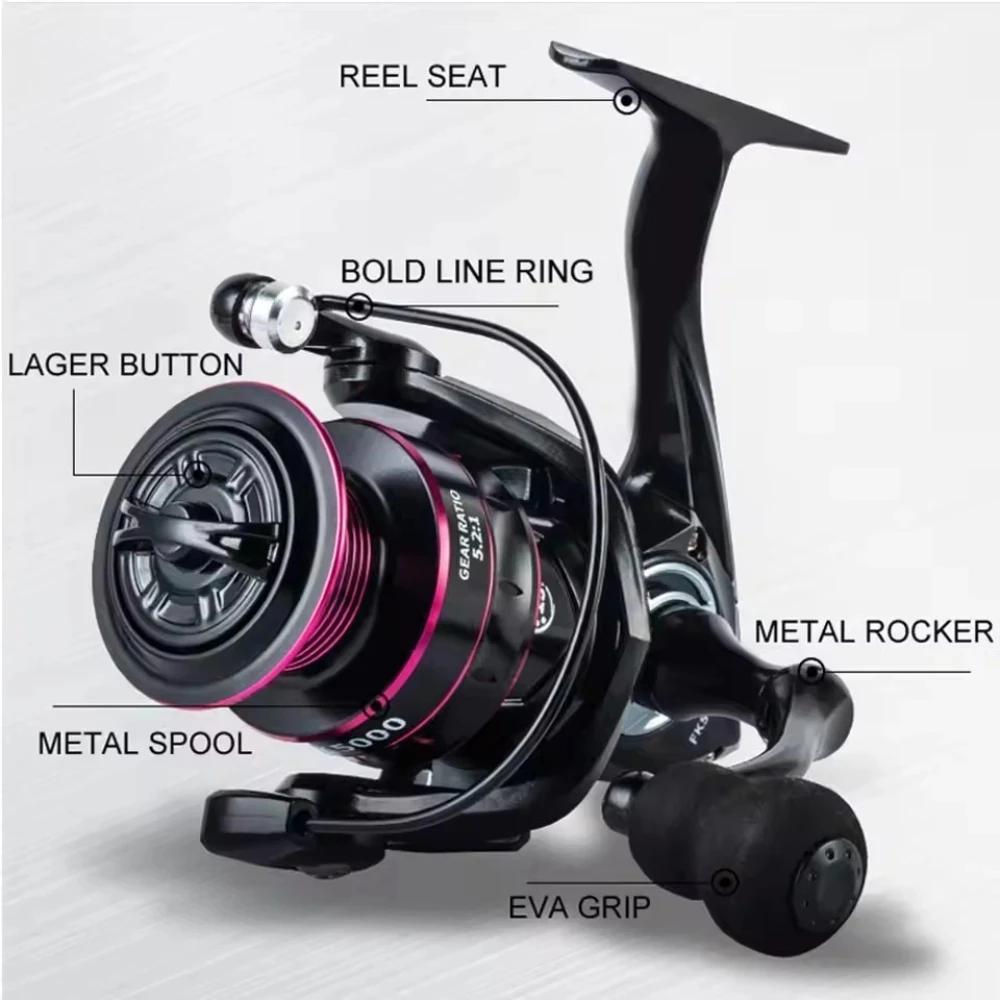Moulinet spinning professionnel ultra-léger - Poignée EVA/métal - 26LB max drag - Ratio 5.2:1