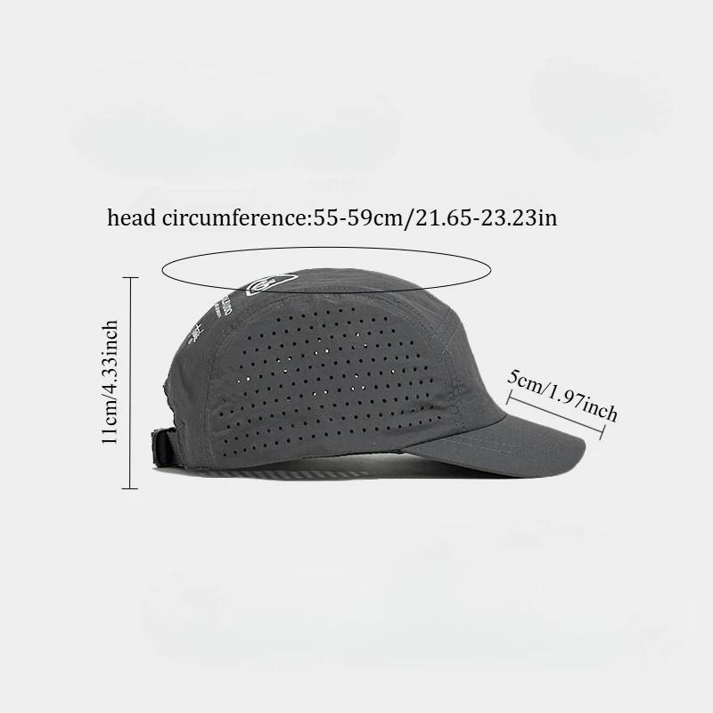 Casquette baseball visière courte séchage rapide mesh légère protection UV pêche randonnée
