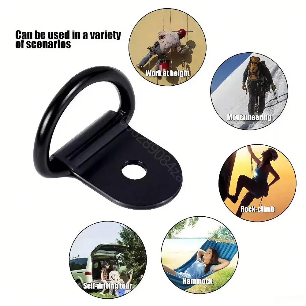 10 anneaux D en fer pour arrimage cargaison voiture bateau - Accessoires pêche transport