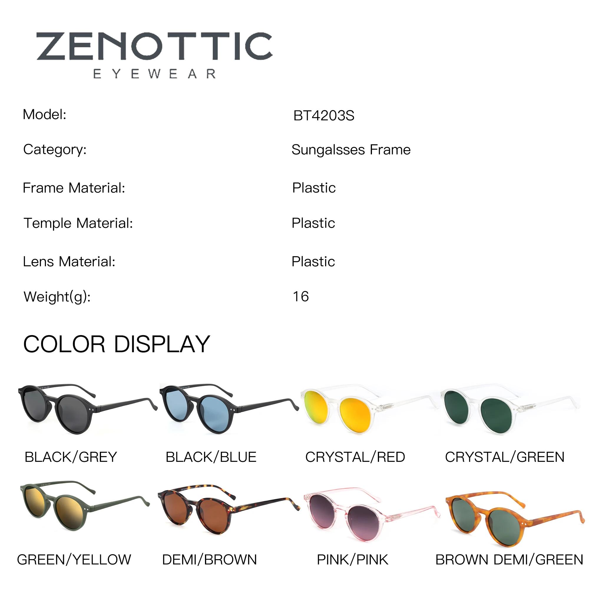 Lunettes de soleil polarisées rétro ZENOTTIC 2024 - Monture ronde pêche UV400 vintage