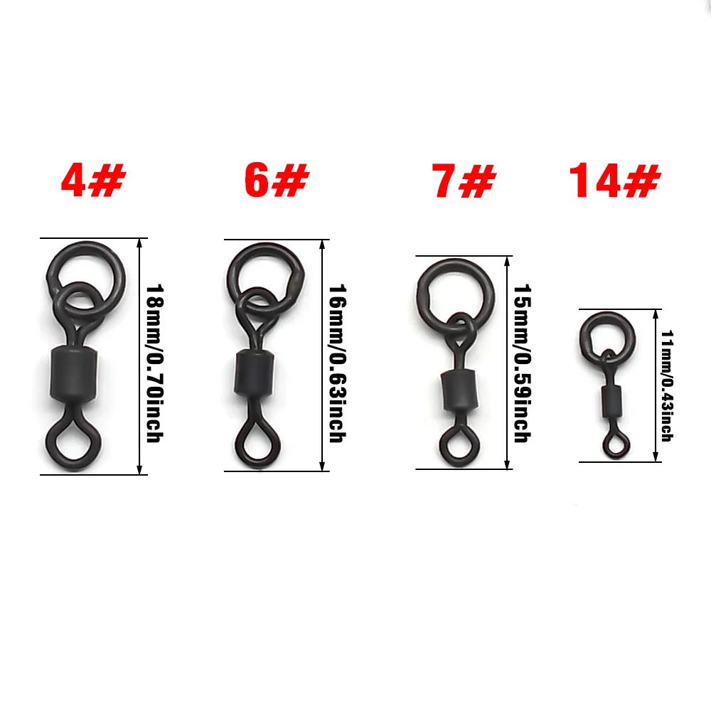40 anneaux flexibles à changement rapide MNFT pour montages carpe - accessoires terminal tackle pêche
