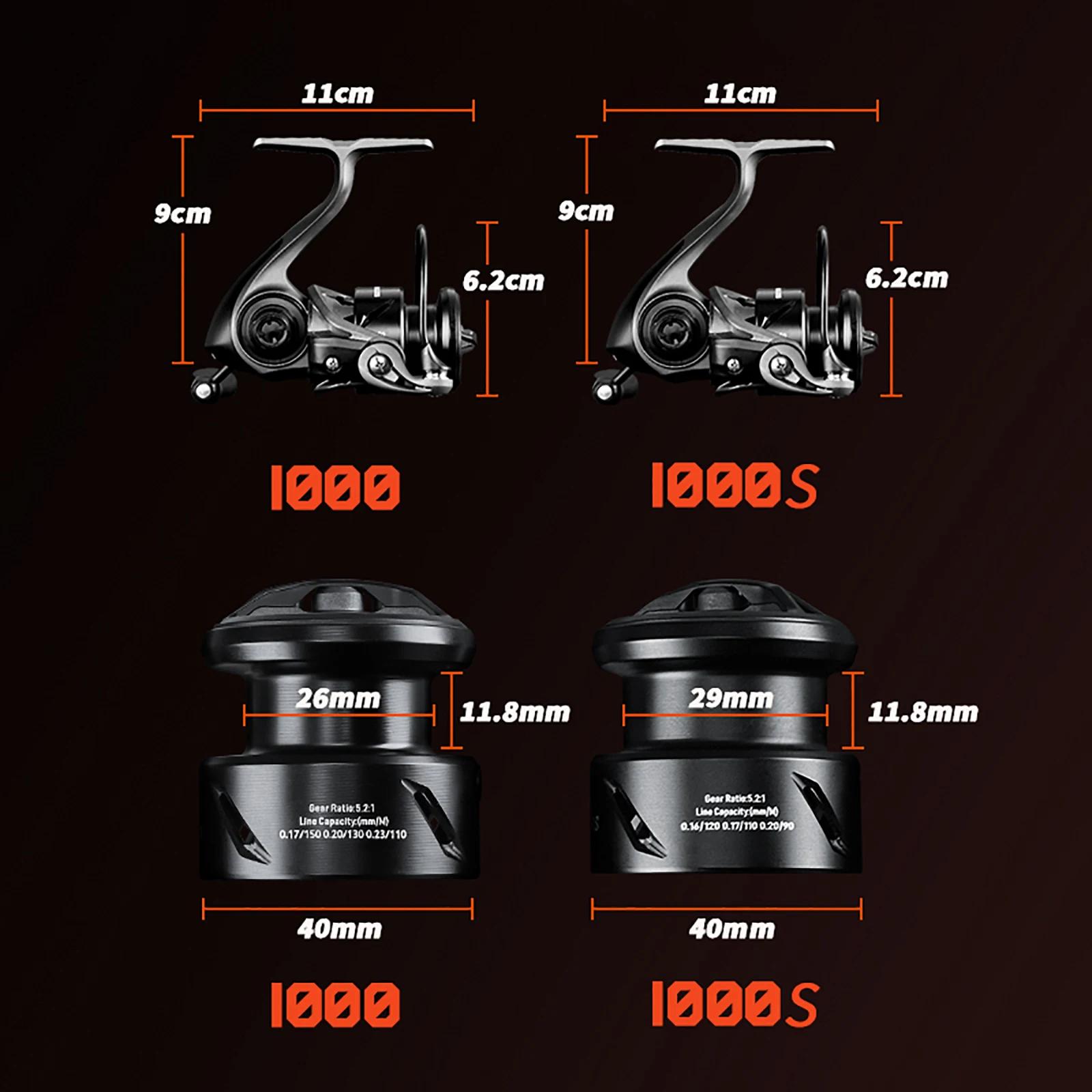 Moulinet micro carbone Mavllos S2 119g ultra-léger anti-rouille - Pêche légère