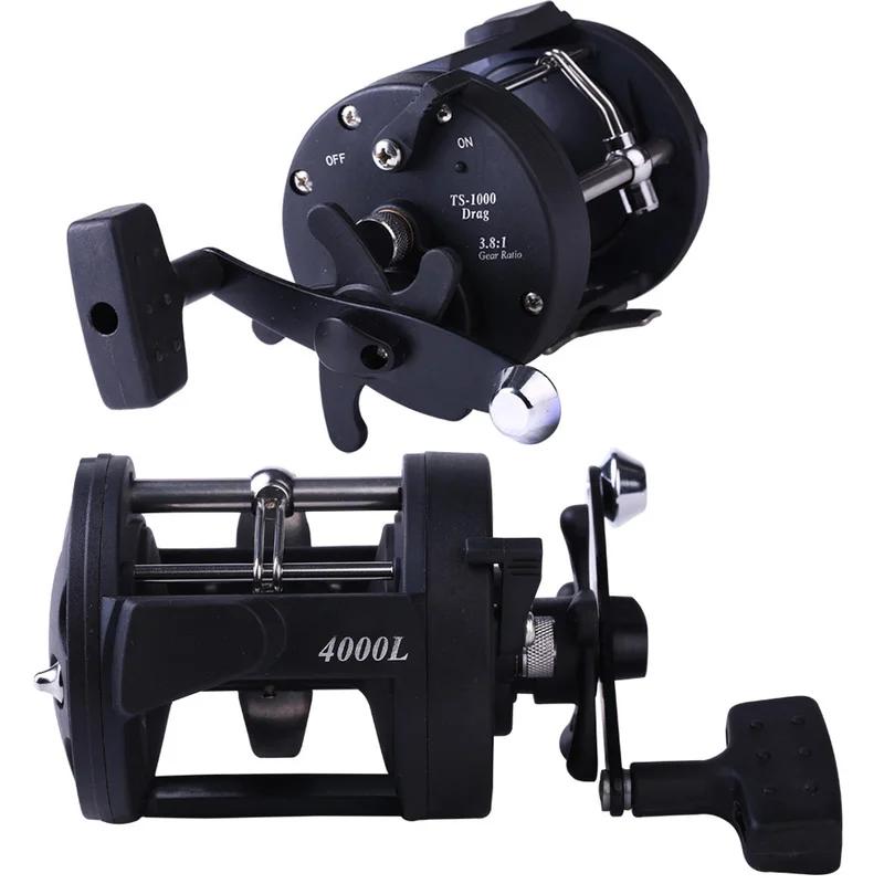 Moulinet Sougayilang pour pêche en mer, tambour rond, idéal trolling et bateau, robuste et fiable
