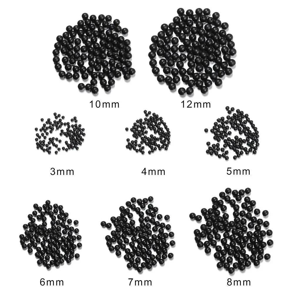 100 perles de pêche espaceurs 3mm-12mm - Perles rondes souples et dures pour montages et appâts