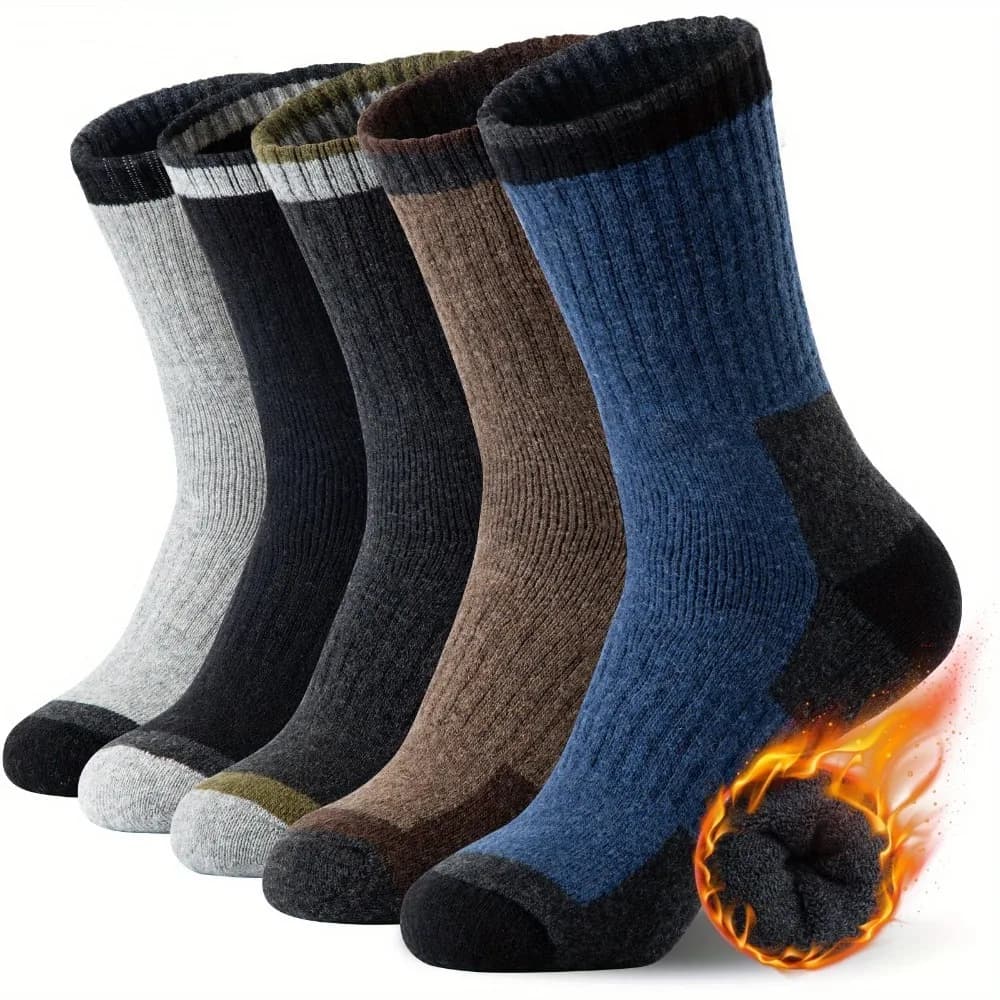 Chaussettes de randonnée en laine épaisses et chaudes pour hommes et femmes - Confort thermique et respirabilité