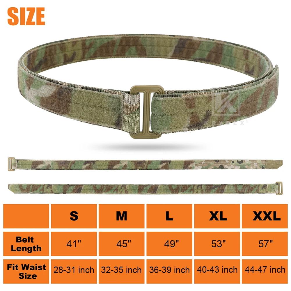 Ceinture de base EDC tactique KRYDEX 1.5 pouces pour port discret et pêche outdoor