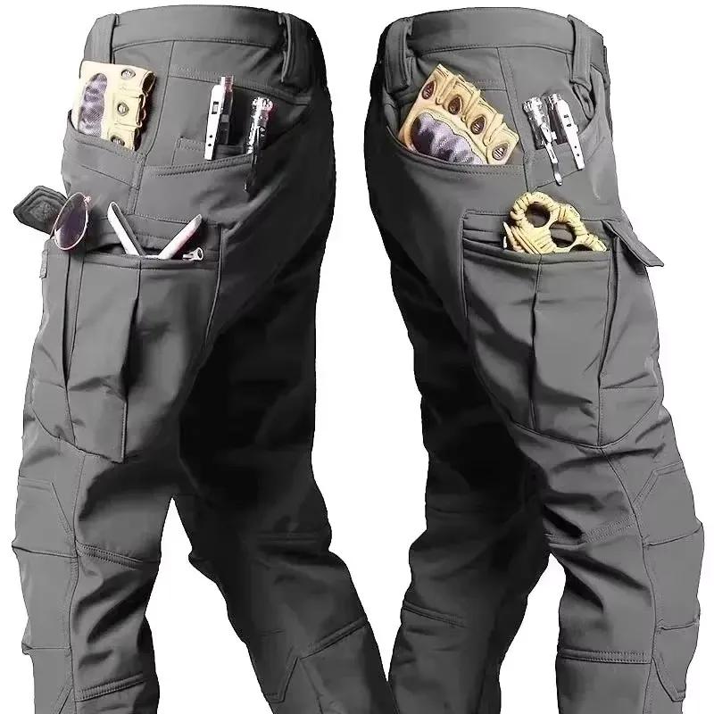 Pantalon cargo polaire 5XL 6XL coupe droite - Loose tactique casual travail randonnée