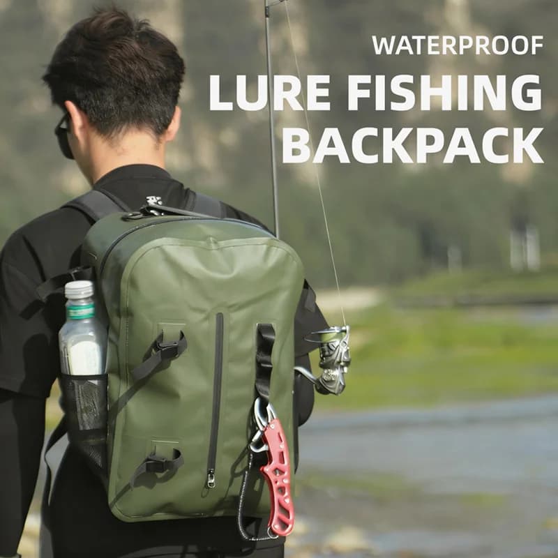 Sac à dos pêche multifonction français - Rangement leurres équipement sport outdoor